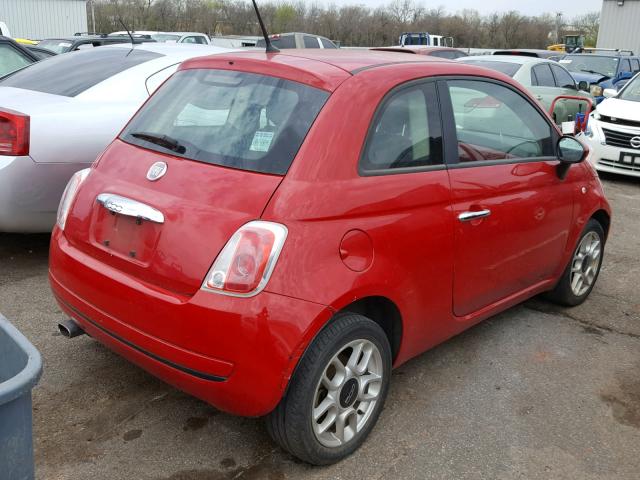 3C3CFFARXCT291050 - 2012 FIAT 500 POP RED photo 4