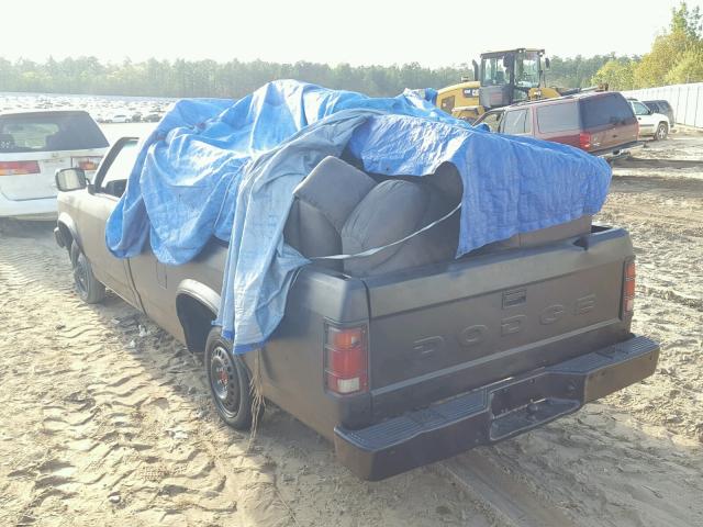 1B7FN14M6HS467180 - 1987 DODGE DAKOTA BLACK photo 3