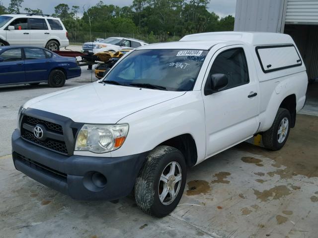 5TFNX4CN3BX007731 - 2011 TOYOTA TACOMA WHITE photo 2