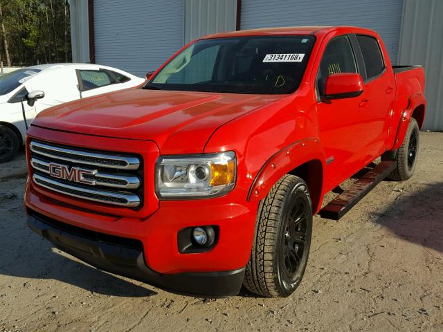 1GTG6BE36F1210603 - 2015 GMC CANYON SLE RED photo 2