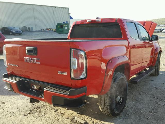 1GTG6BE36F1210603 - 2015 GMC CANYON SLE RED photo 4