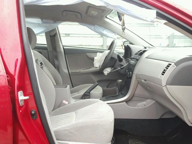 JTDBL40E699078827 - 2009 TOYOTA COROLLA BA RED photo 5