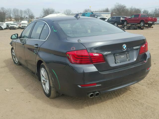 WBA5A7C52FD623637 - 2015 BMW 528 XI GRAY photo 3