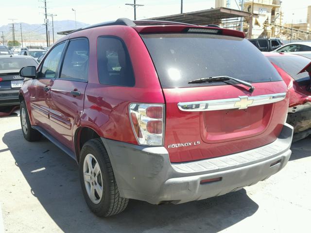 2CNDL13F756105336 - 2005 CHEVROLET EQUINOX LS RED photo 3