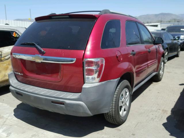 2CNDL13F756105336 - 2005 CHEVROLET EQUINOX LS RED photo 4