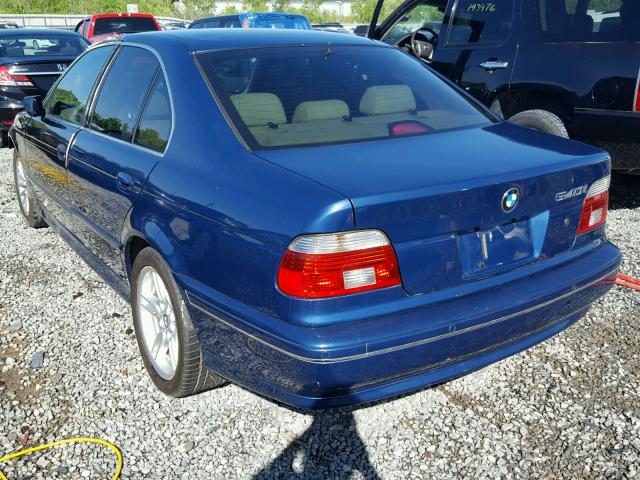 WBADN634X2GN86394 - 2002 BMW 540 I AUTO BLUE photo 3