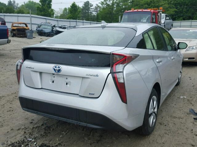 JTDKARFU9G3511039 - 2016 TOYOTA PRIUS SILVER photo 4