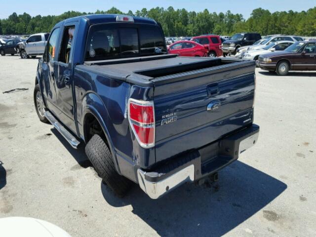 1FTFW1CFXEKD88817 - 2014 FORD F150 BLUE photo 3