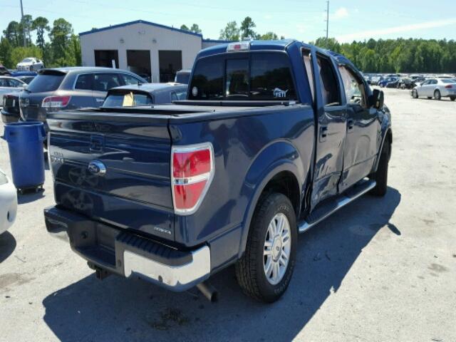 1FTFW1CFXEKD88817 - 2014 FORD F150 BLUE photo 4