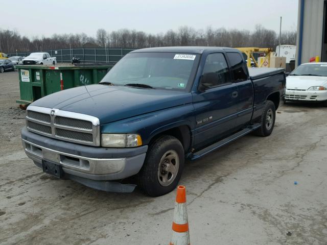 3B7HC12YXWG130553 - 1998 DODGE RAM 1500 GREEN photo 2