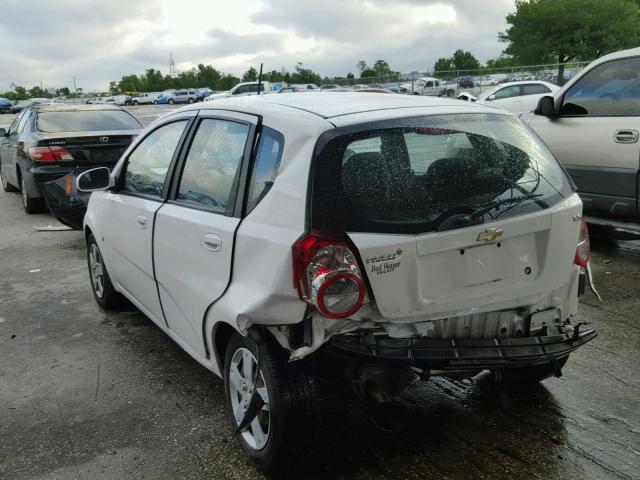 KL1TD66E99B623116 - 2009 CHEVROLET AVEO LS WHITE photo 3