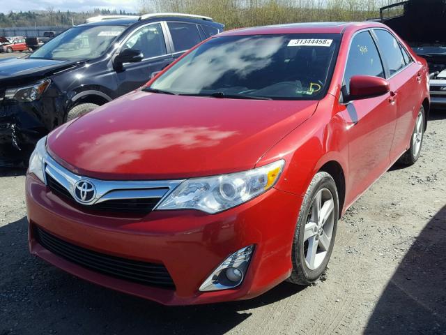 4T1BF1FK7CU635408 - 2012 TOYOTA CAMRY BASE RED photo 2