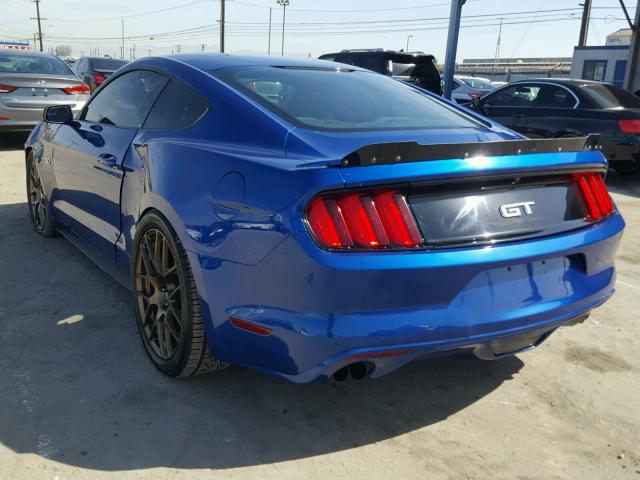 1FA6P8CF0H5259886 - 2017 FORD MUSTANG GT BLUE photo 3