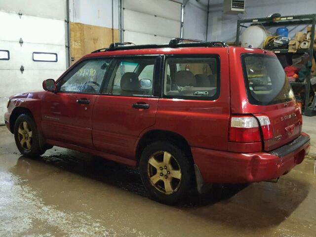 JF1SF65632H718787 - 2002 SUBARU FORESTER S RED photo 3