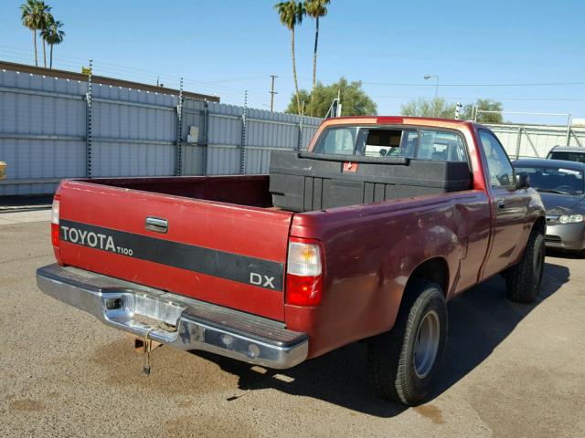 JT4VD20A0R0014895 - 1994 TOYOTA T100 DX RED photo 4