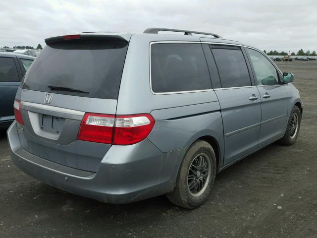 5FNRL388X7B015403 - 2007 HONDA ODYSSEY TO BLUE photo 4