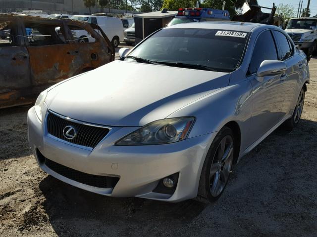 JTHBF5C22C5164907 - 2012 LEXUS IS 250 SILVER photo 2