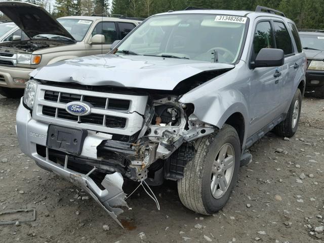 1FMCU5K35BKC23627 - 2011 FORD ESCAPE HYB SILVER photo 2