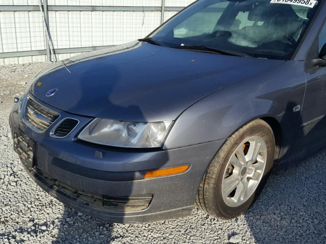 YS3FD49Y871015535 - 2007 SAAB 9-3 2.0T GRAY photo 9