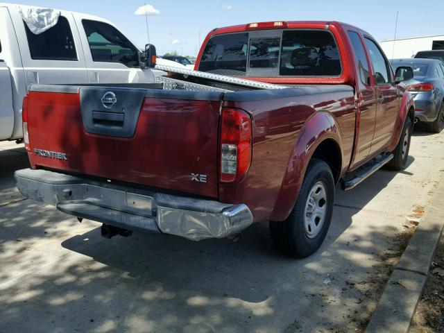 1N6BD06T37C443862 - 2007 NISSAN FRONTIER K RED photo 4
