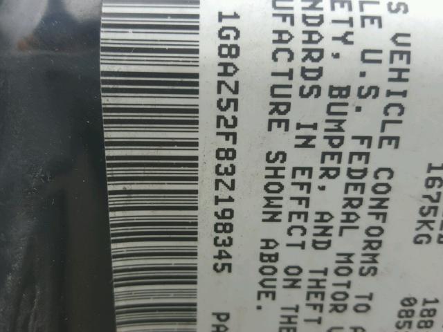 1G8AZ52F83Z198345 - 2003 SATURN ION LEVEL TURQUOISE photo 10