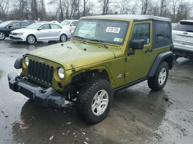 1J4AA2D13AL210599 - 2010 JEEP WRANGLER S GREEN photo 2