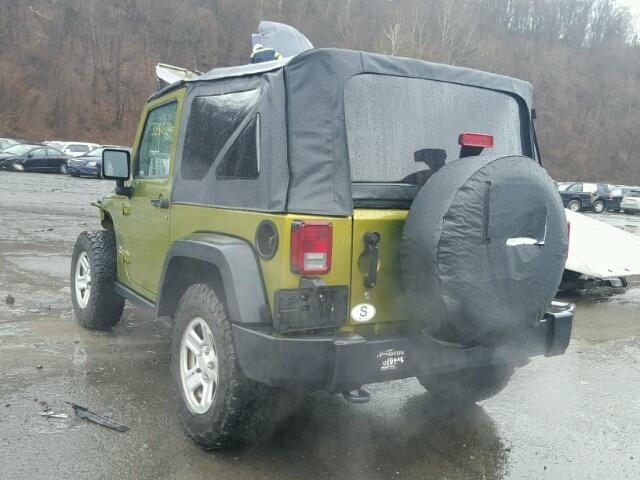 1J4AA2D13AL210599 - 2010 JEEP WRANGLER S GREEN photo 3