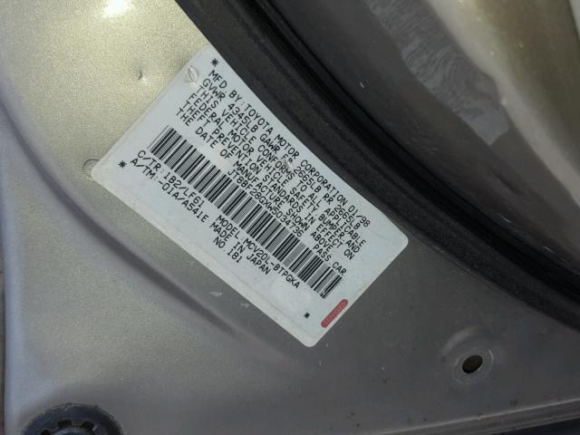 JT8BF28GXW5034736 - 1998 LEXUS ES 300 GRAY photo 10