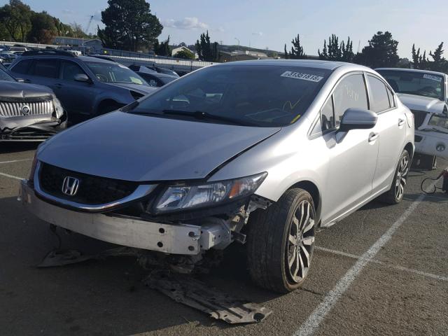 2HGFB2F90FH532201 - 2015 HONDA CIVIC EXL SILVER photo 2