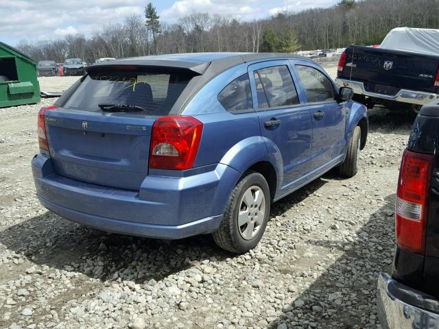 1B3HB28BX7D555072 - 2007 DODGE CALIBER BLUE photo 4