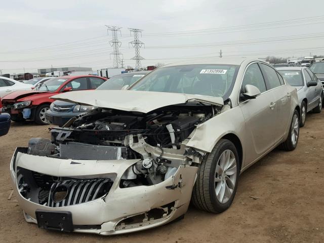 2G4GK5EX6G9153490 - 2016 BUICK REGAL TAN photo 2