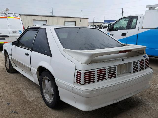 1FACP42E9PF126475 - 1993 FORD MUSTANG GT WHITE photo 3