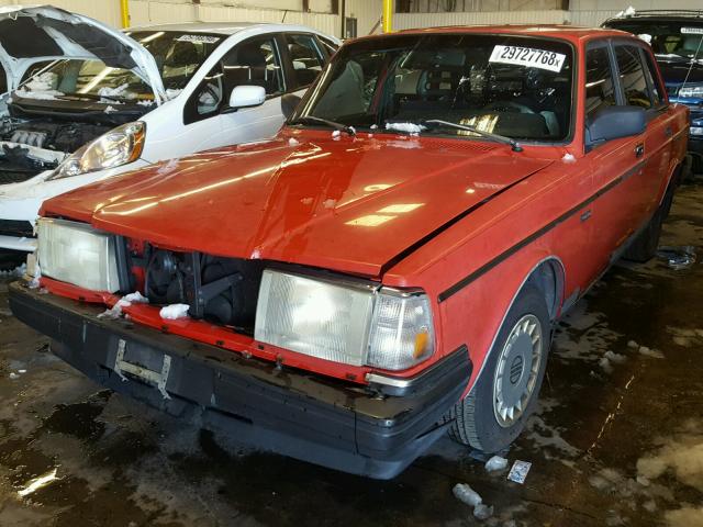 YV1AS8812N1473744 - 1992 VOLVO 240 BASE ORANGE photo 2