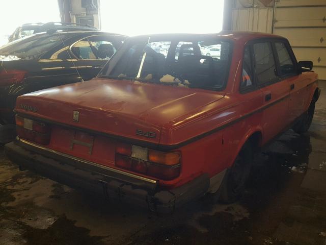 YV1AS8812N1473744 - 1992 VOLVO 240 BASE ORANGE photo 4