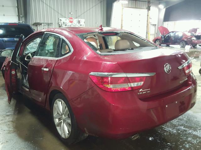 1G4PP5SK4D4165050 - 2013 BUICK VERANO RED photo 3