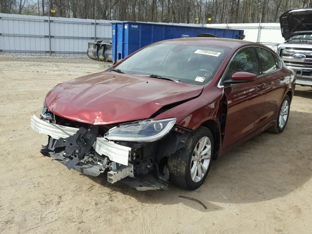 1C3CCCAB2FN590658 - 2015 CHRYSLER 200 LIMITE BURGUNDY photo 2