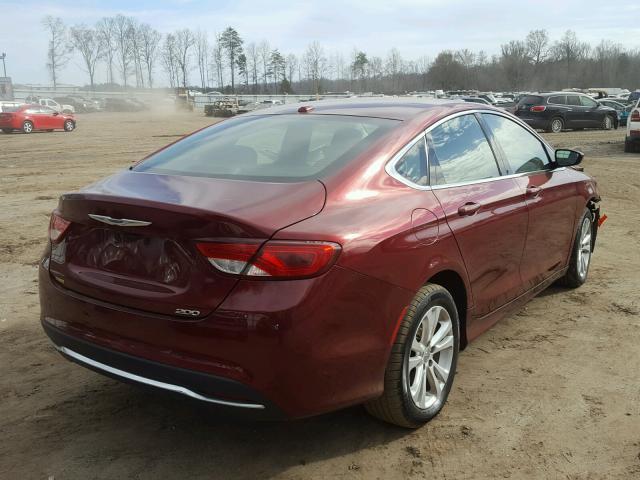 1C3CCCAB2FN590658 - 2015 CHRYSLER 200 LIMITE BURGUNDY photo 4