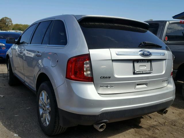2FMDK3KCXCBA09193 - 2012 FORD EDGE LIMIT SILVER photo 3