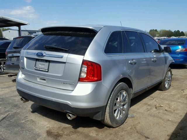 2FMDK3KCXCBA09193 - 2012 FORD EDGE LIMIT SILVER photo 4