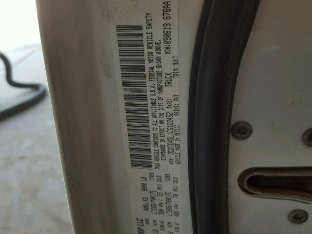 3C6TD4DL1CG122452 - 2012 DODGE RAM 2500 S WHITE photo 10