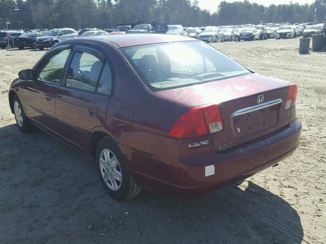 2HGES16513H551354 - 2003 HONDA CIVIC LX RED photo 3