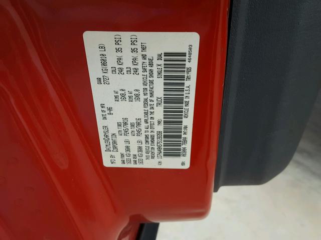 1D7HW48N57S128358 - 2007 DODGE DAKOTA QUA RED photo 10