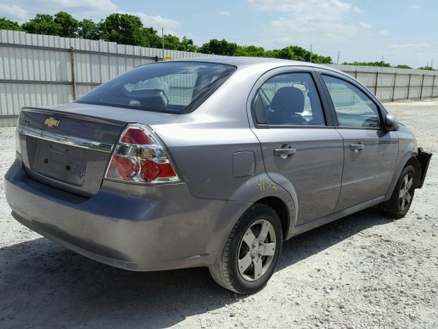 KL1TD5DE9BB209952 - 2011 CHEVROLET AVEO LS SILVER photo 4