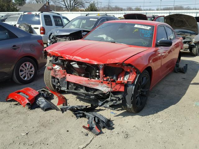 2C3CDXBG7JH135787 - 2018 DODGE CHARGER SX RED photo 2