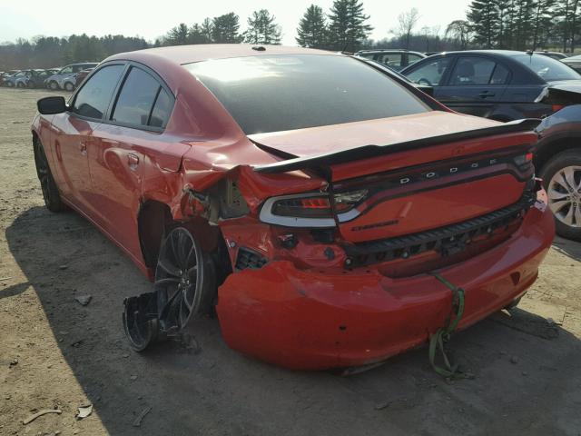 2C3CDXBG7JH135787 - 2018 DODGE CHARGER SX RED photo 3