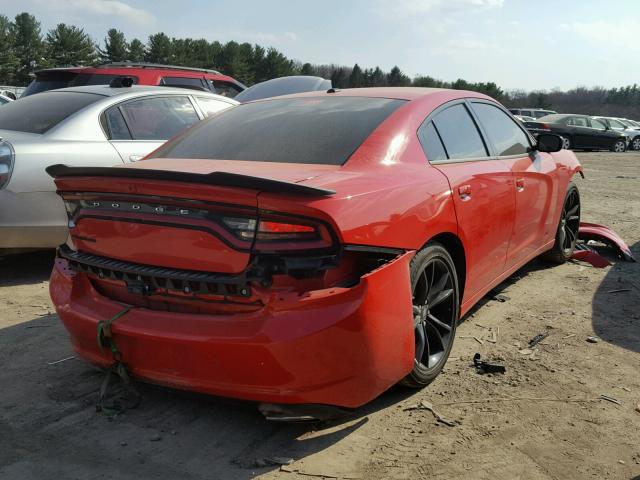 2C3CDXBG7JH135787 - 2018 DODGE CHARGER SX RED photo 4