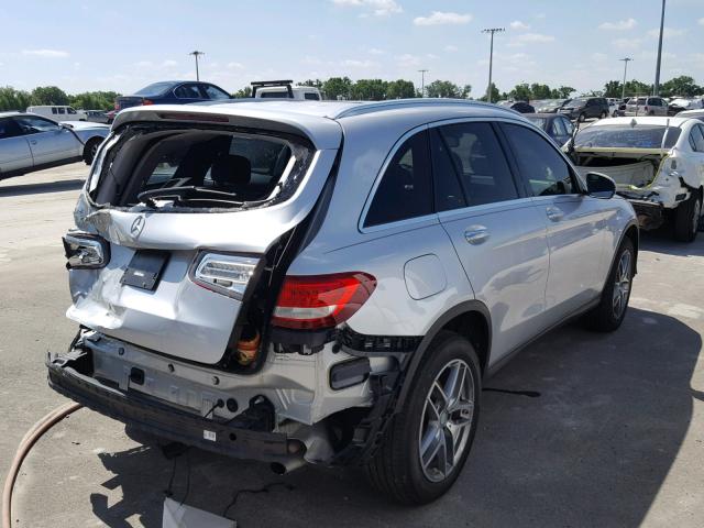 WDC0G4JB0GF017787 - 2016 MERCEDES-BENZ GLC 300 SILVER photo 4