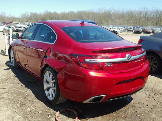 2G4GT5GX3E9272475 - 2014 BUICK REGAL GS RED photo 3