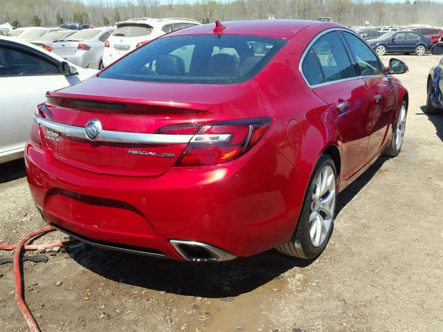 2G4GT5GX3E9272475 - 2014 BUICK REGAL GS RED photo 4