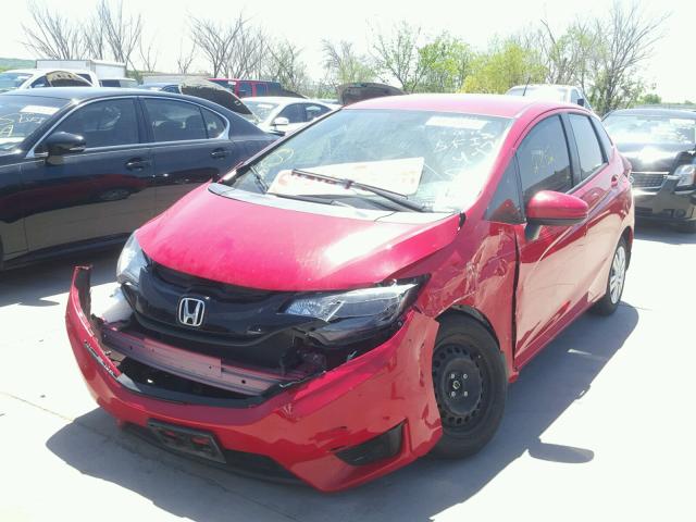 JHMGK5H56GX037978 - 2016 HONDA FIT LX RED photo 2